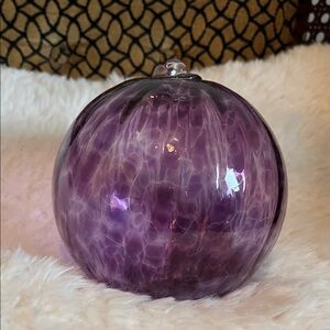 Purple Glass Decorative Sphere